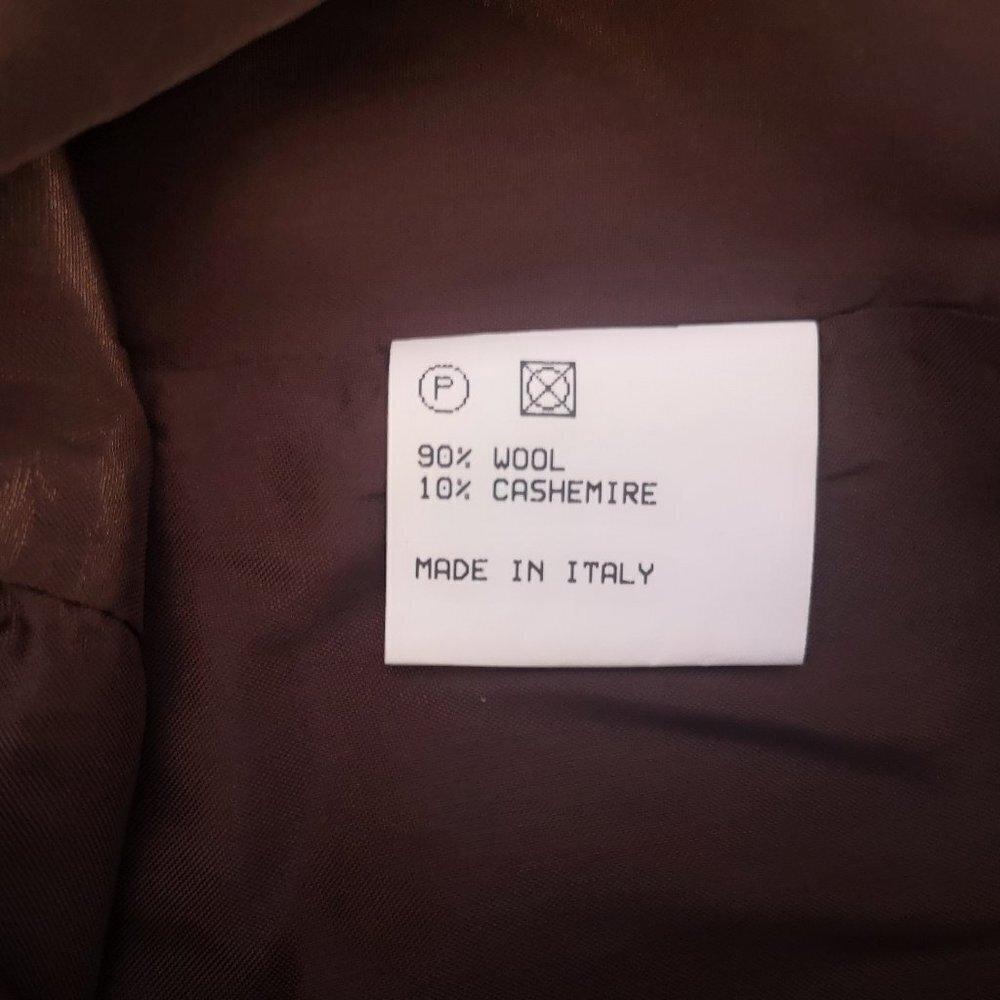Barney's New York Ladies Size 8 Dark Brown Lined Made in Italy Lined Skirt - Picture 6 of 9